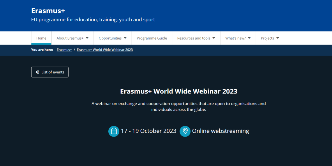 Međunarodni Erasmus+ webinar