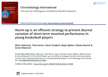 Objavljen rad u naučnom časopisu „Chronobiology International“
